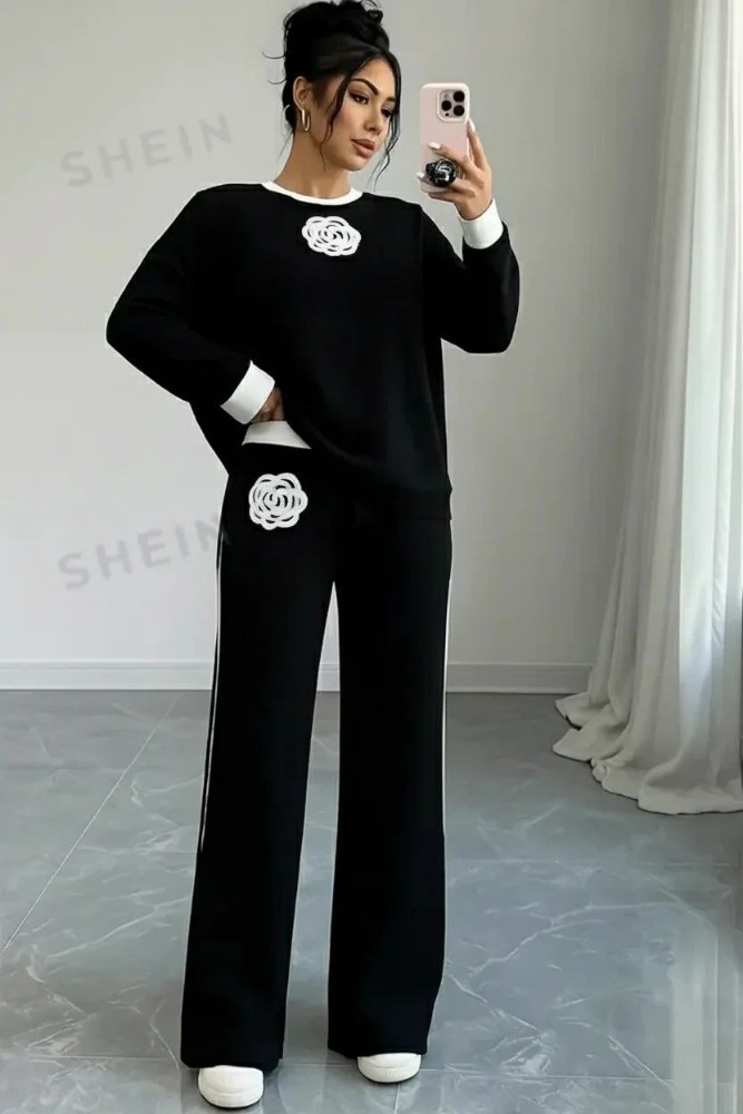 بلوزشلوارچاپ پفک شلواربگ تمام کد 136526 - خرید ست بلوز شلوار زنانه عمده