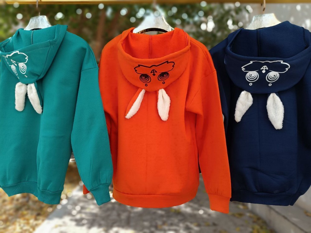 هودی خرگوش کد 137542 - خرید کاپشن و هودی زنانه عمده