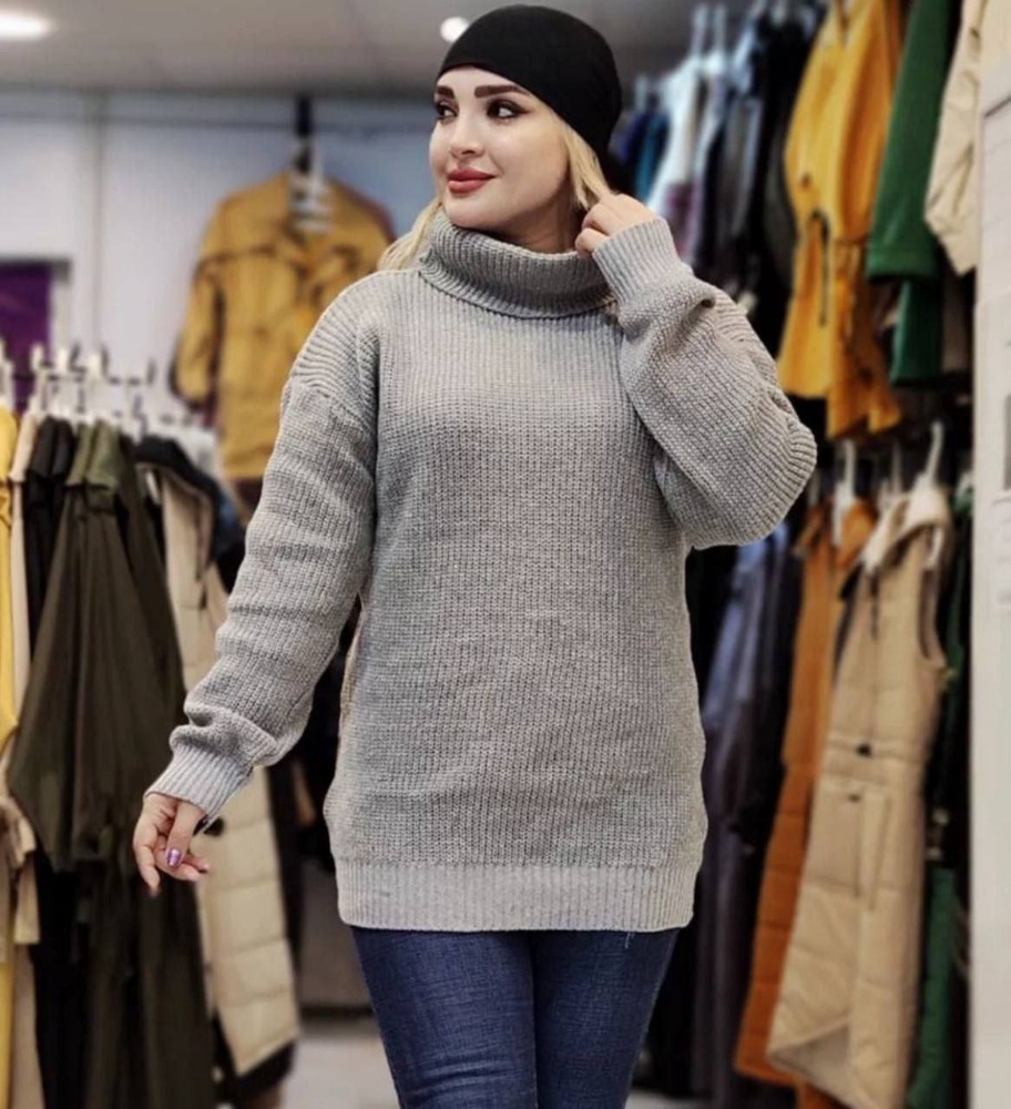 تونیک بافت یقه شل کد 137828 - خرید بلوز تک زنانه عمده