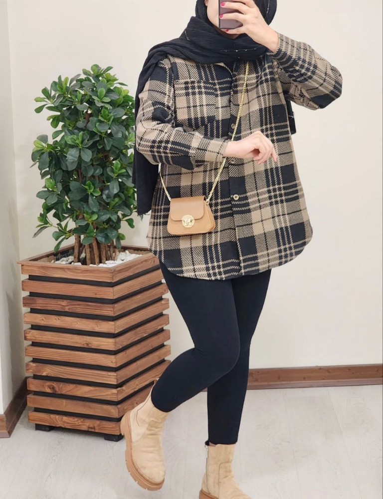 مانتوشومیز۴خونه کد 138331 - خرید مانتو زنانه عمده