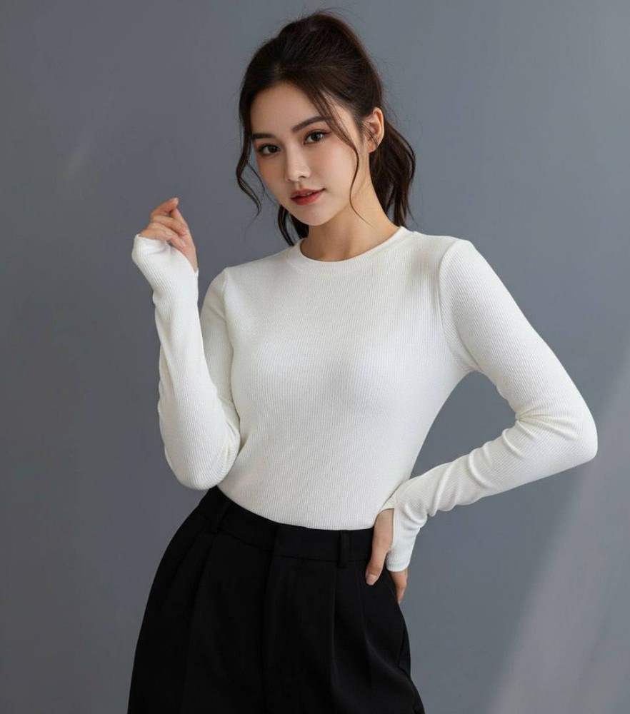 بلوز بیسیک استین فینگری کد 136831 - خرید بلوز تک زنانه عمده