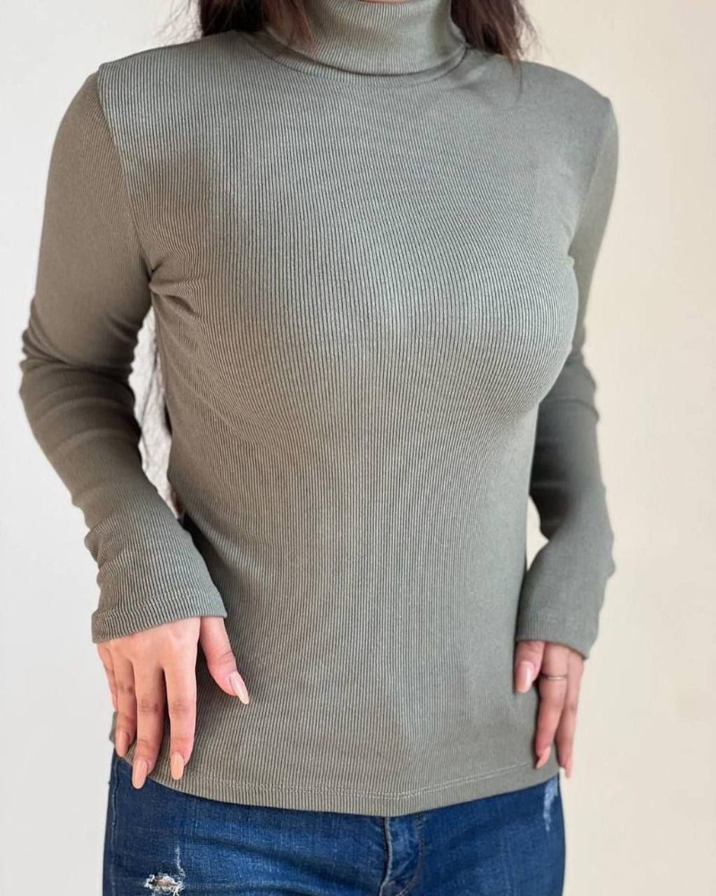 بلوز یقه اسکی استین بلند کد 136842 - خرید بلوز تک زنانه عمده