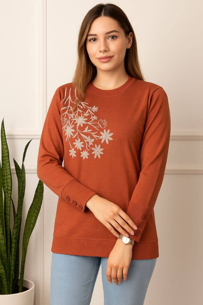 بلوز سینه چاپ استین سه دکمه کد 136992 - خرید بلوز تک زنانه عمده