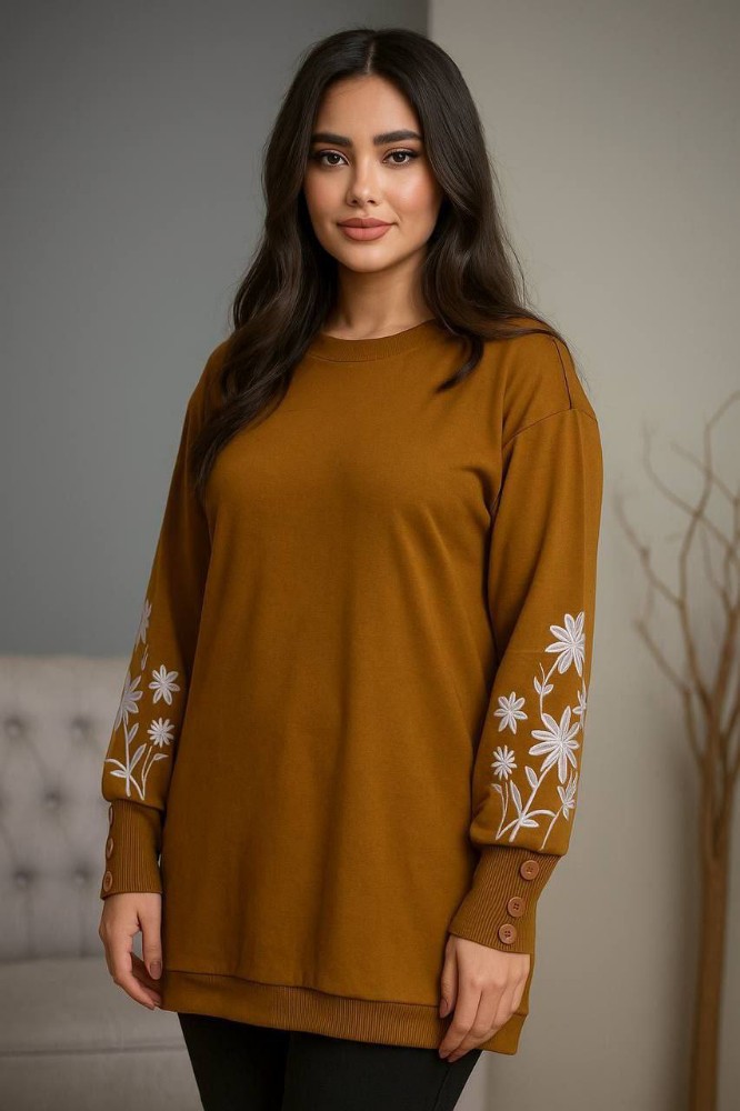 بلوز آستین بلند استین سه دکمه چاپ دار کد 136993 - خرید بلوز تک زنانه عمده