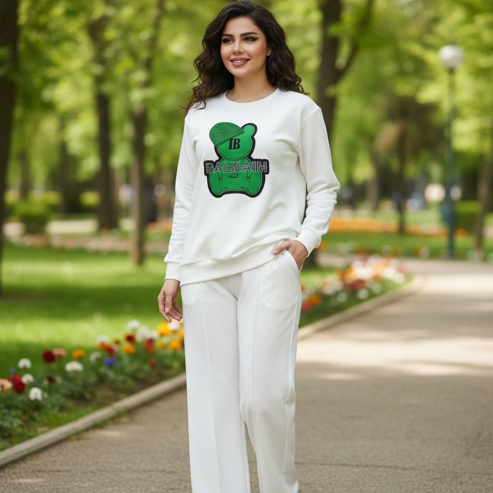 ست خرس بالمین کد 137124 - خرید ست بلوز شلوار زنانه عمده