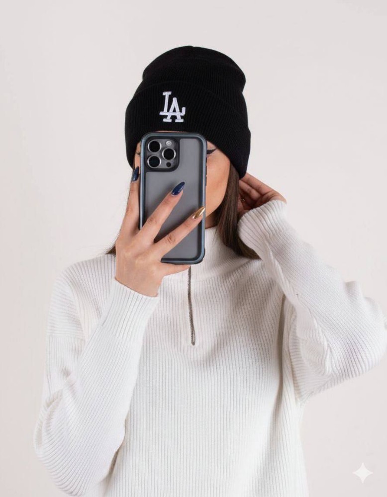 کلاه بافت گلدوزی LA کد 137153 - خرید شال و روسری زنانه عمده