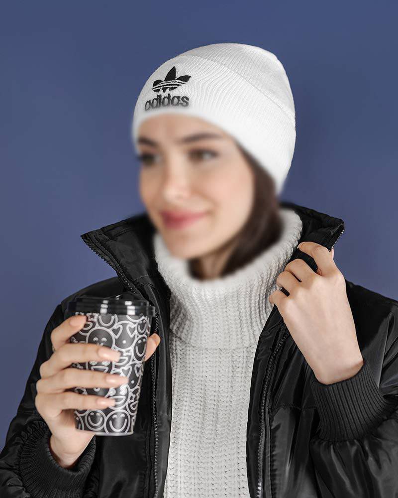 کلاه گلدوزی ادیداس کد 137160 - خرید شال و روسری زنانه عمده