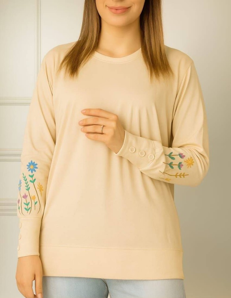 بلوز آستین بلند چاپ گل کد 137794 - خرید بلوز تک زنانه عمده