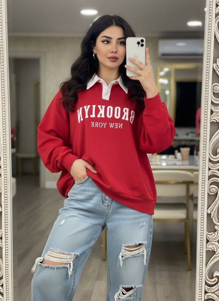 بلوز یقه سفید بروکلین کد 138369 - خرید بلوز تک زنانه عمده