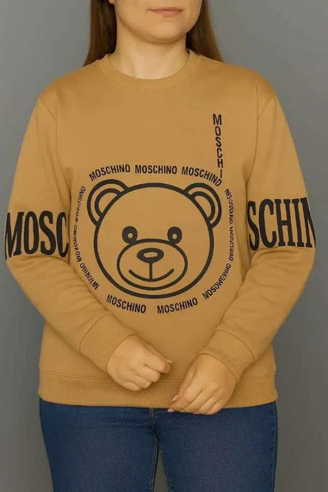 بلوز آستین بلند چاپ موسچینو کد 138595 - خرید بلوز تک زنانه عمده