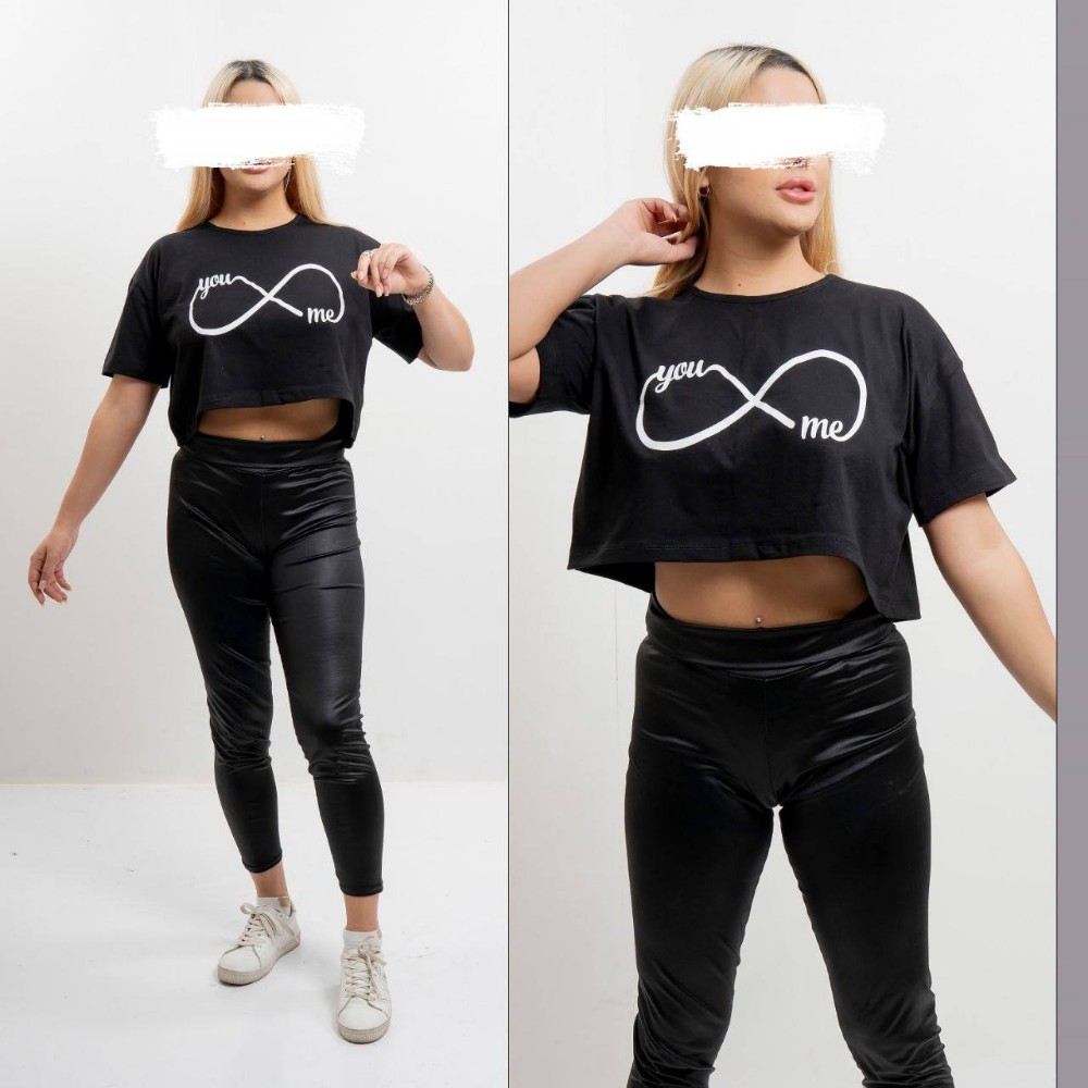 کراپ چاپ نهایت کد 135916 - خرید تاپ و تیشرت زنانه عمده