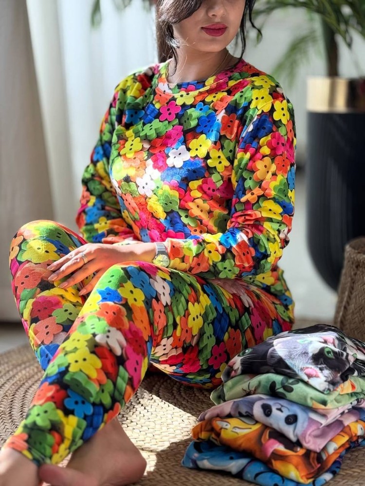 ست بلوز شلوار 3بعدی کد 137465 - خرید ست بلوز شلوار زنانه عمده