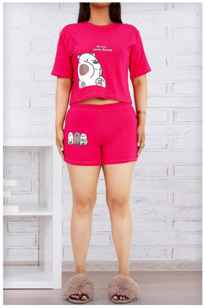 ست کراپ شورتک لپو کد 137477 - خرید ست تاب شلوارک زنانه عمده