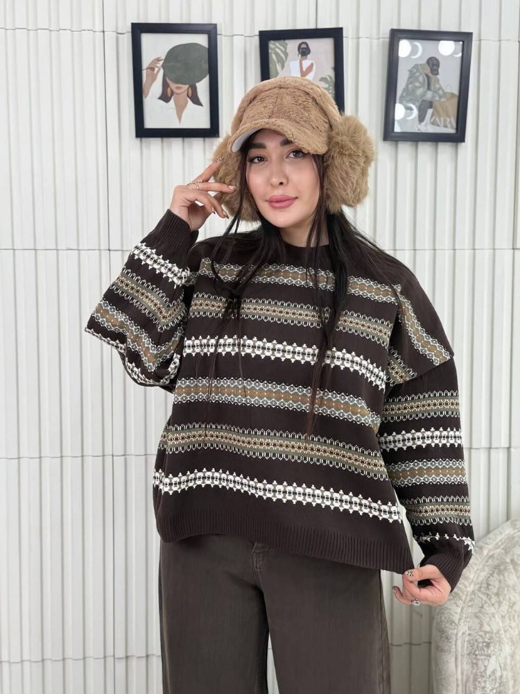 بافت باکسی کد 137963 - خرید بلوز تک زنانه عمده