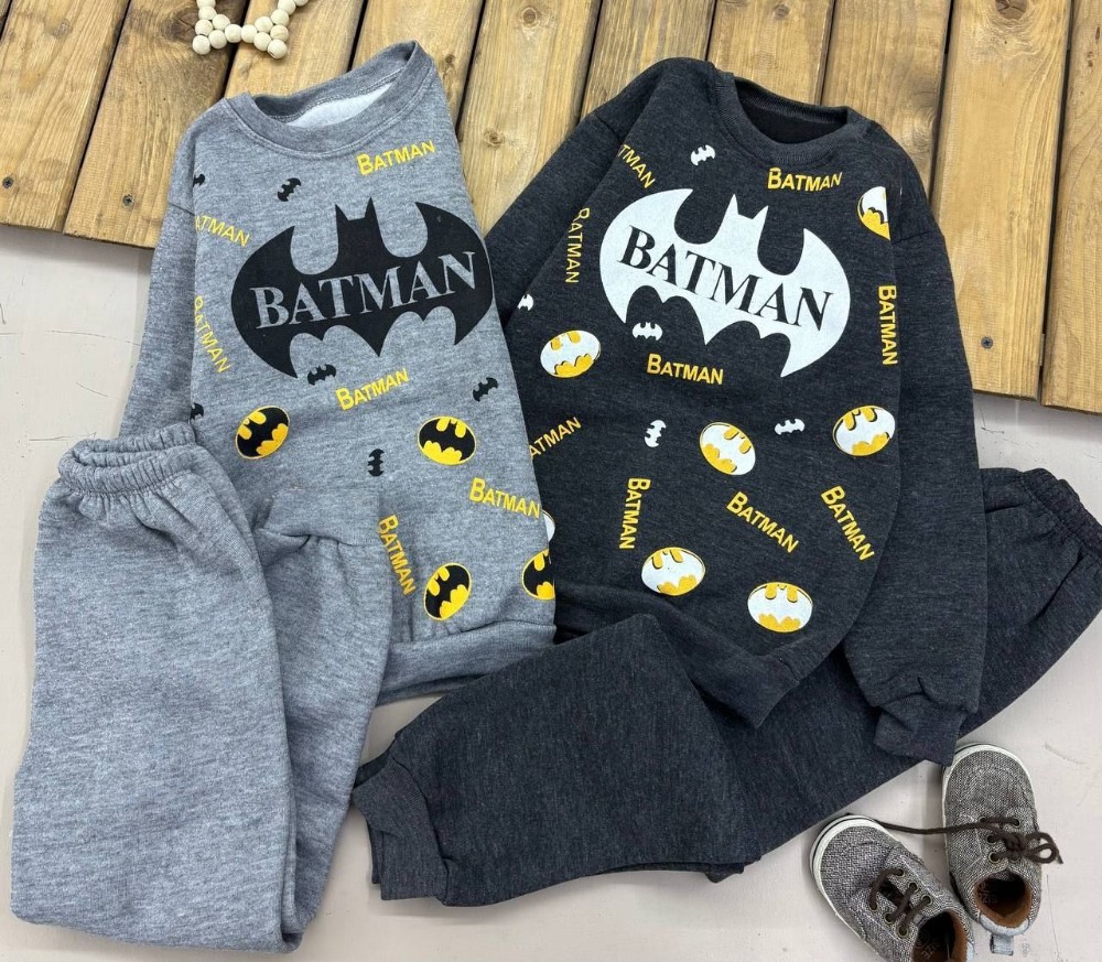 ست کرکی بتمن کد 136687 - خرید ست بلوز شلوار پسرانه عمده