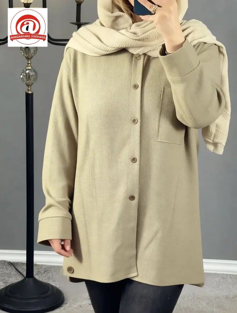 مانتو مراکشی بغل دکمه پاییزه کد 136690 - خرید مانتو زنانه عمده