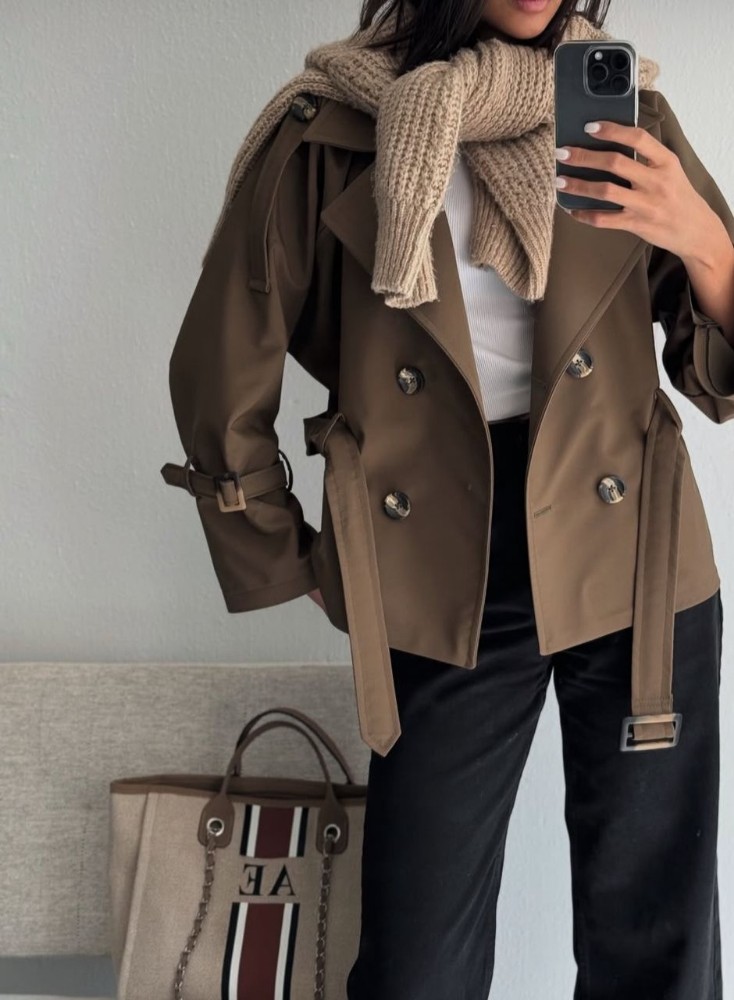 بارانی کوتاه کد 138803 - خرید مانتو دخترانه عمده