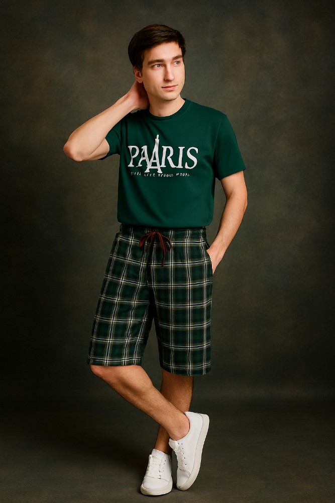 شلوارک مردانه نخ پنبه 2X , 3X کد 125038 - خرید ست راحتی مردانه عمده