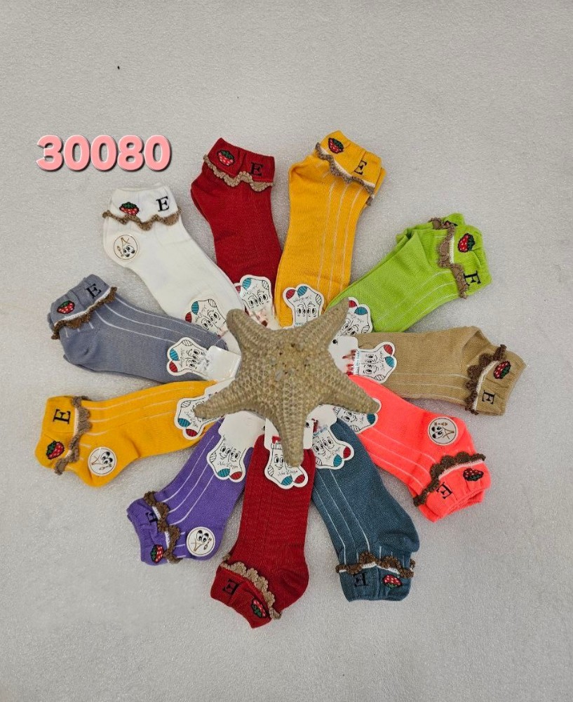 ️جوراب مچی نخی دخترانه ️ کد 136740 - خرید جوراب دخترانه عمده