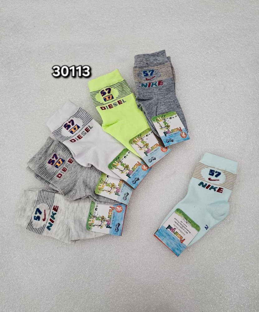 ️جوراب نیمساق نخی پسرانه ️ کد 137271 - خرید جوراب پسرانه عمده