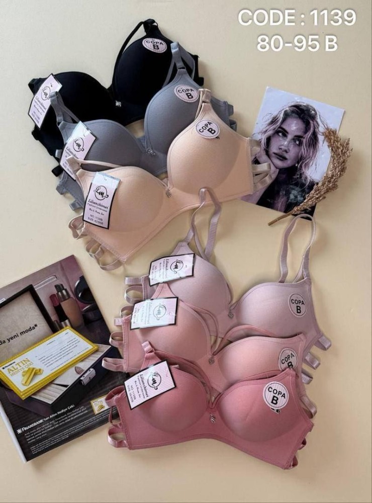 سوتین اسفنجی بدون فنر هارنس دار کاپB اعلاء کد 137216 - خرید سوتین زنانه عمده