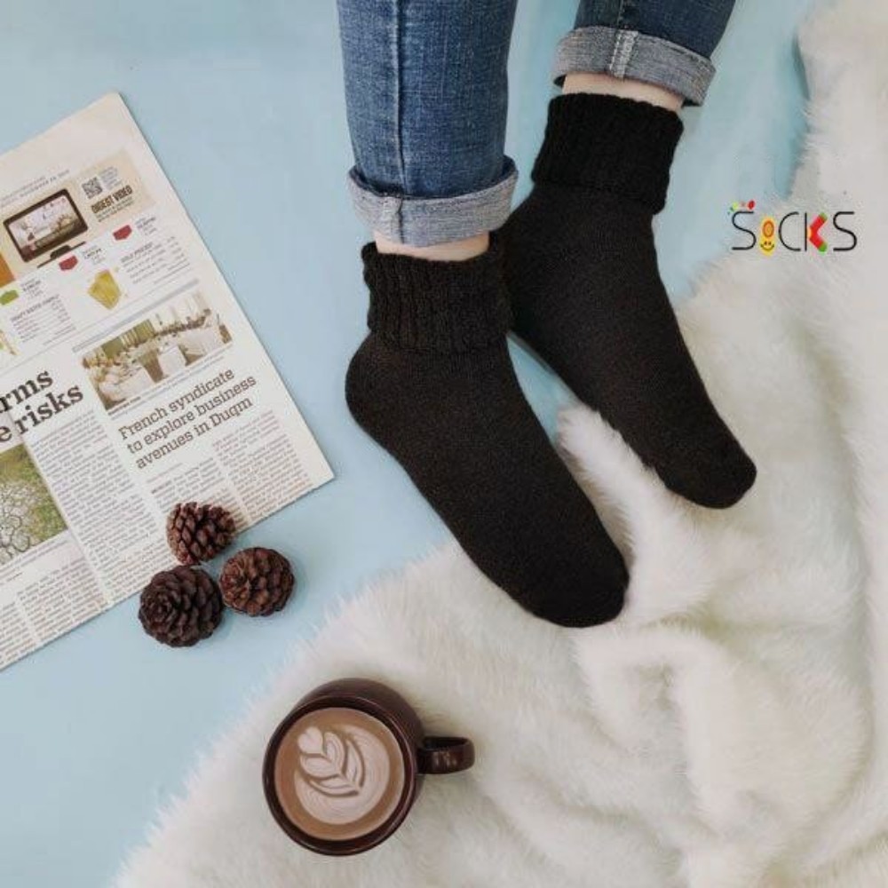 جوراب کامپیوتری حوله ای ضخیم زنانه اعلاء کد 138469 - خرید جوراب زنانه عمده