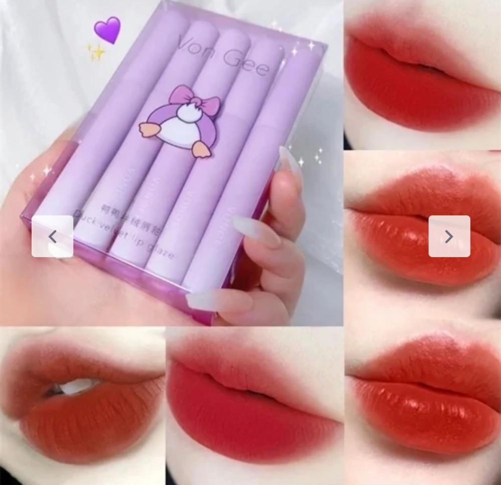 پک ۵ عددی رژ لب کره ای Von Gee کد 138009 - خرید آرایشی لب عمده