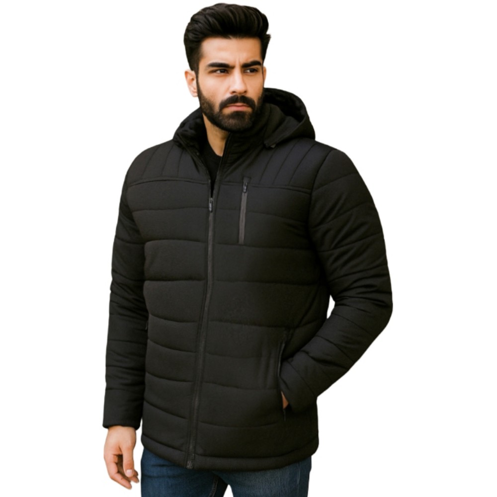 کاپشن مردانه خزدار کد 138720 - خرید هودی مردانه عمده