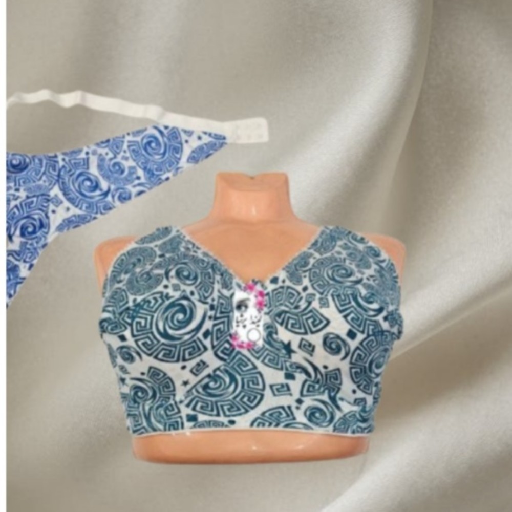 سوتین نخی تمام چاپ  رستمی #سایز_بزرگ 21620 کد 136399 - خرید سوتین زنانه عمده