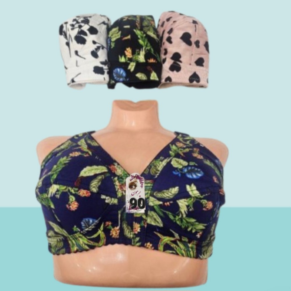 سوتین گلدار زیر نخ کد 137329 - خرید سوتین زنانه عمده