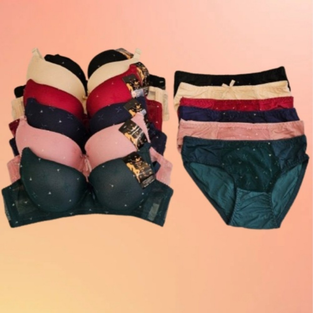 ست اسفنجی  فنردار کد 138144 - خرید شورت و سوتین زنانه عمده