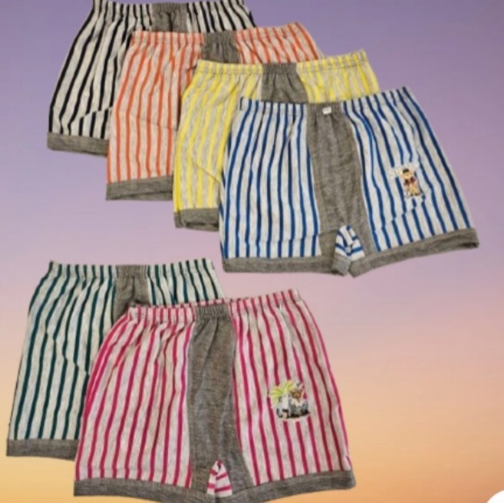 #شورت پسرانه پادار ملانژ راه راه کد 138545 - خرید شورت پسرانه عمده