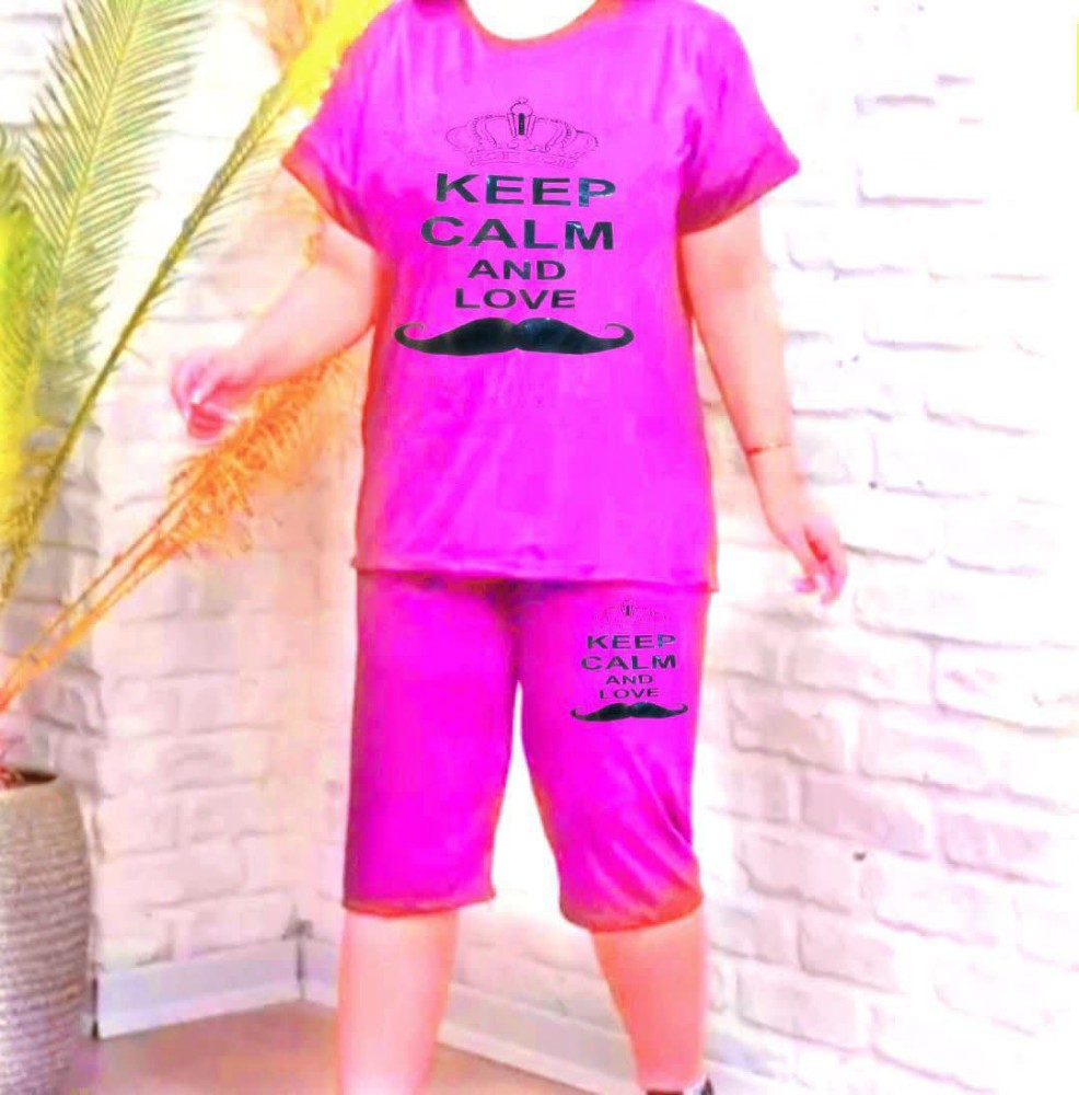 تیشرت شلوارک کد 136753 - خرید ست تیشرت شلوار زنانه عمده