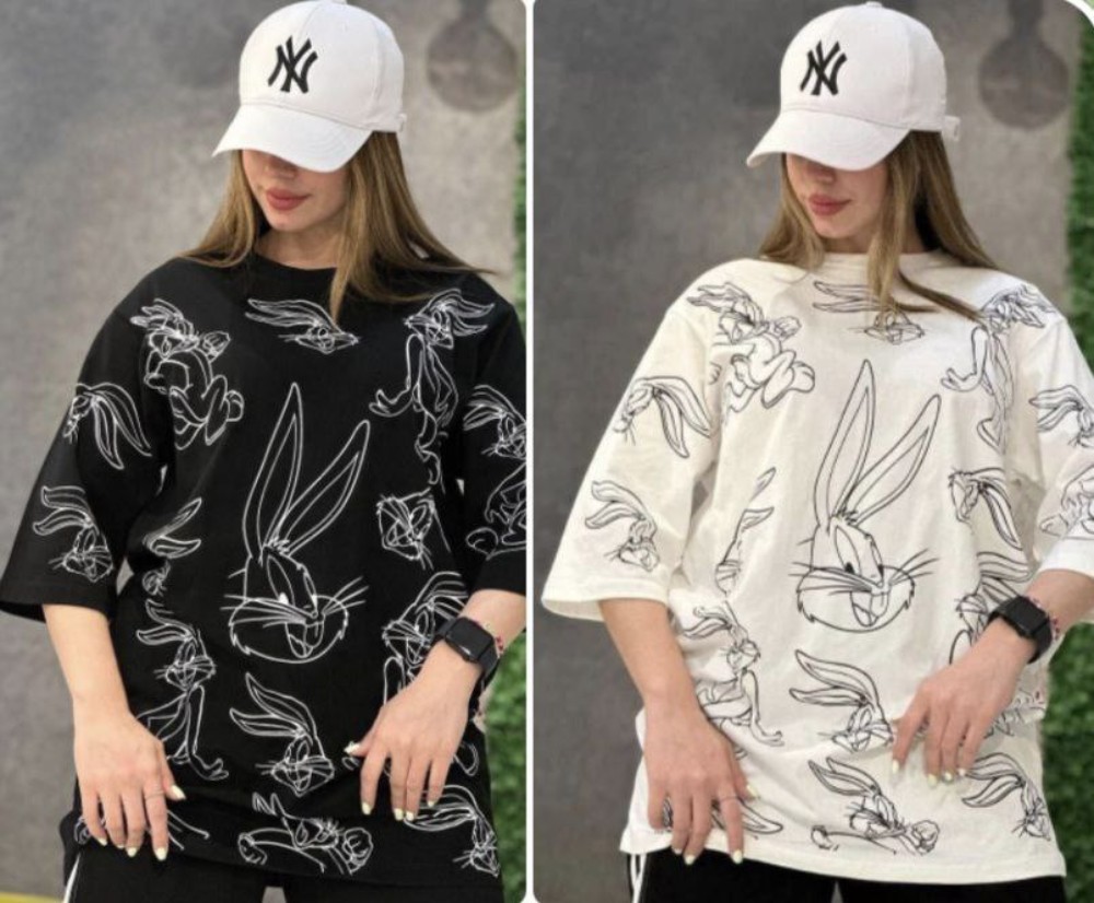 تیشرت چاپ دار کد 137168 - خرید تاپ و تیشرت زنانه عمده