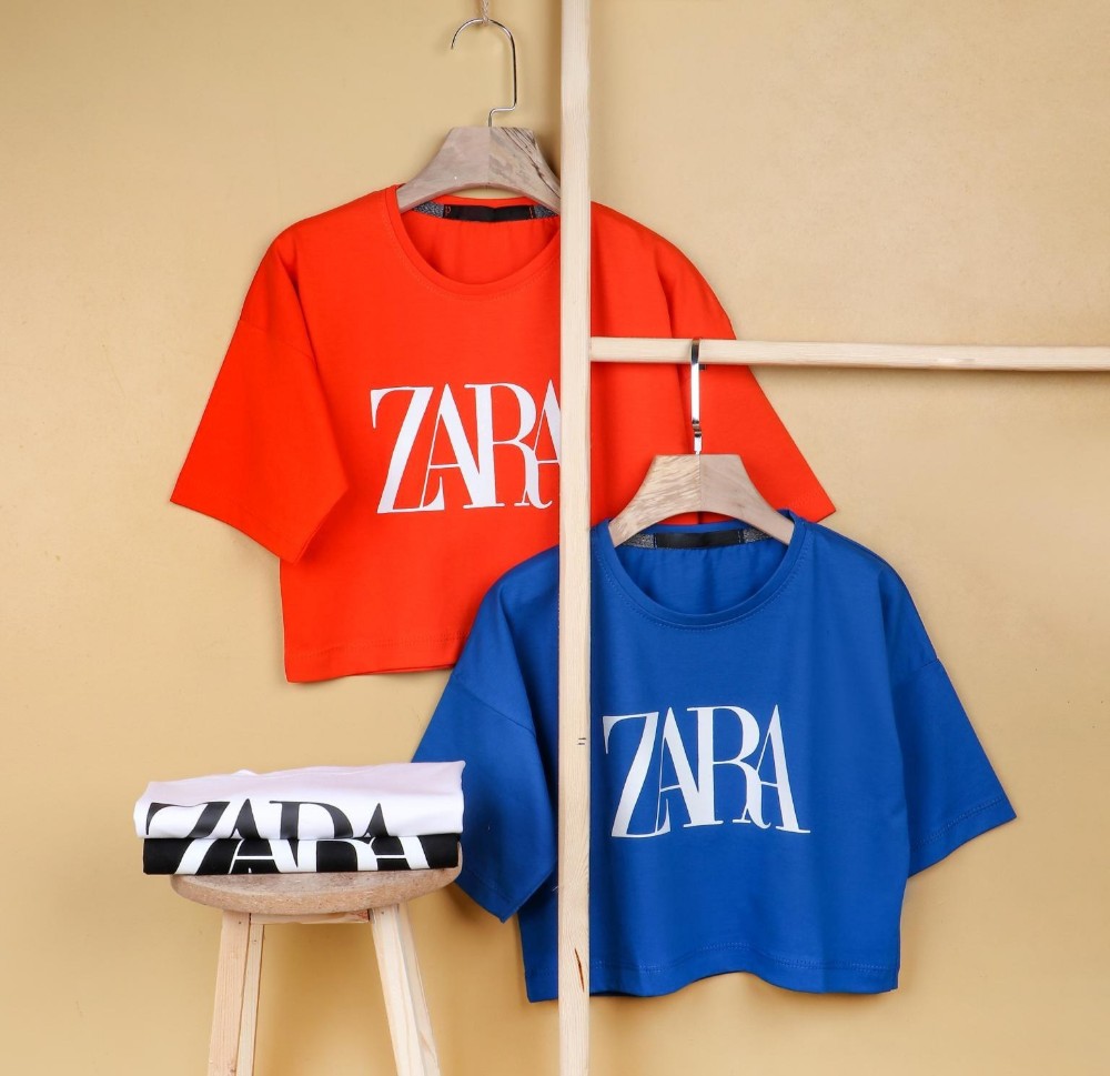 کراپ ZARA کد 138336 - خرید تاپ و تیشرت زنانه عمده