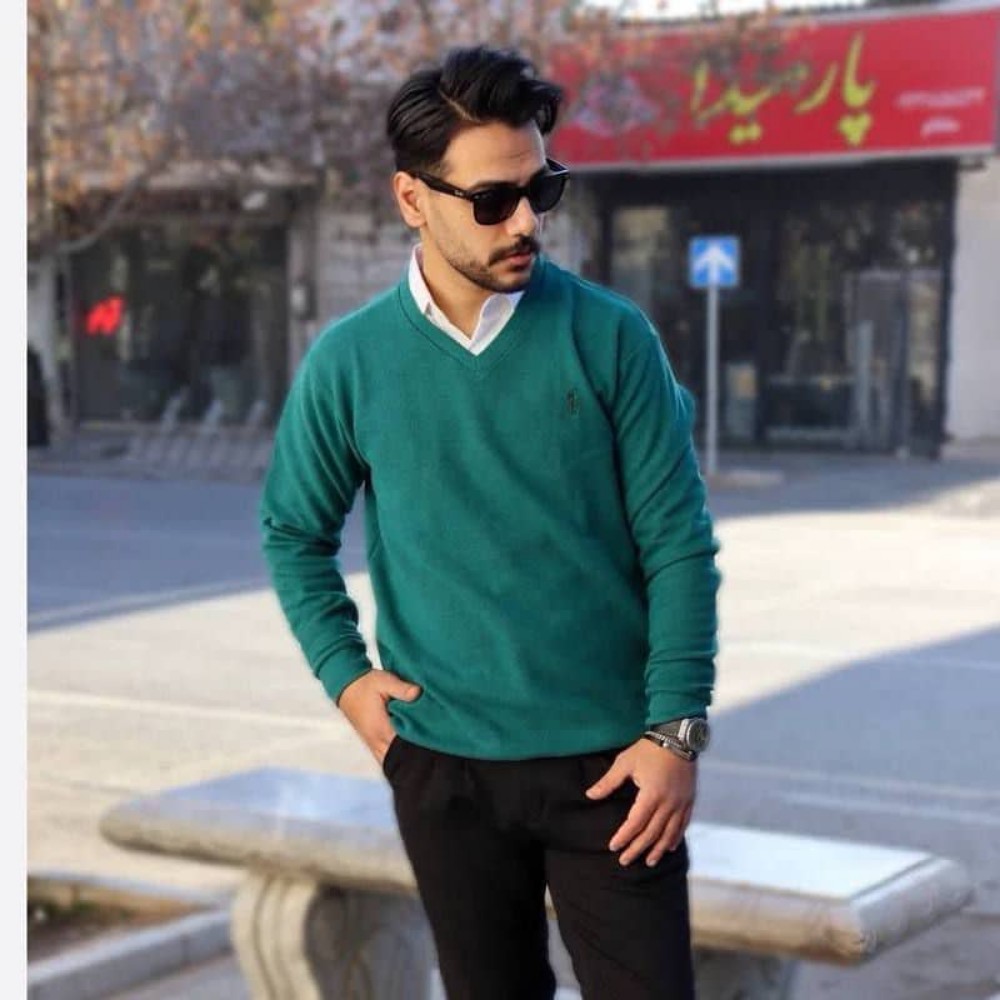 بافت یقه هفت کد 136647 - خرید بلوز تک مردانه عمده