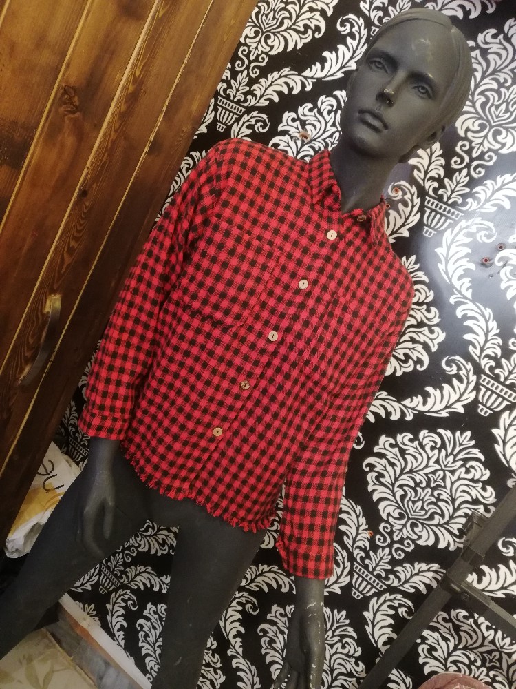 پیراهن چهارخونه پشمی ترکیه کد 136625 - خرید کاپشن و هودی زنانه عمده