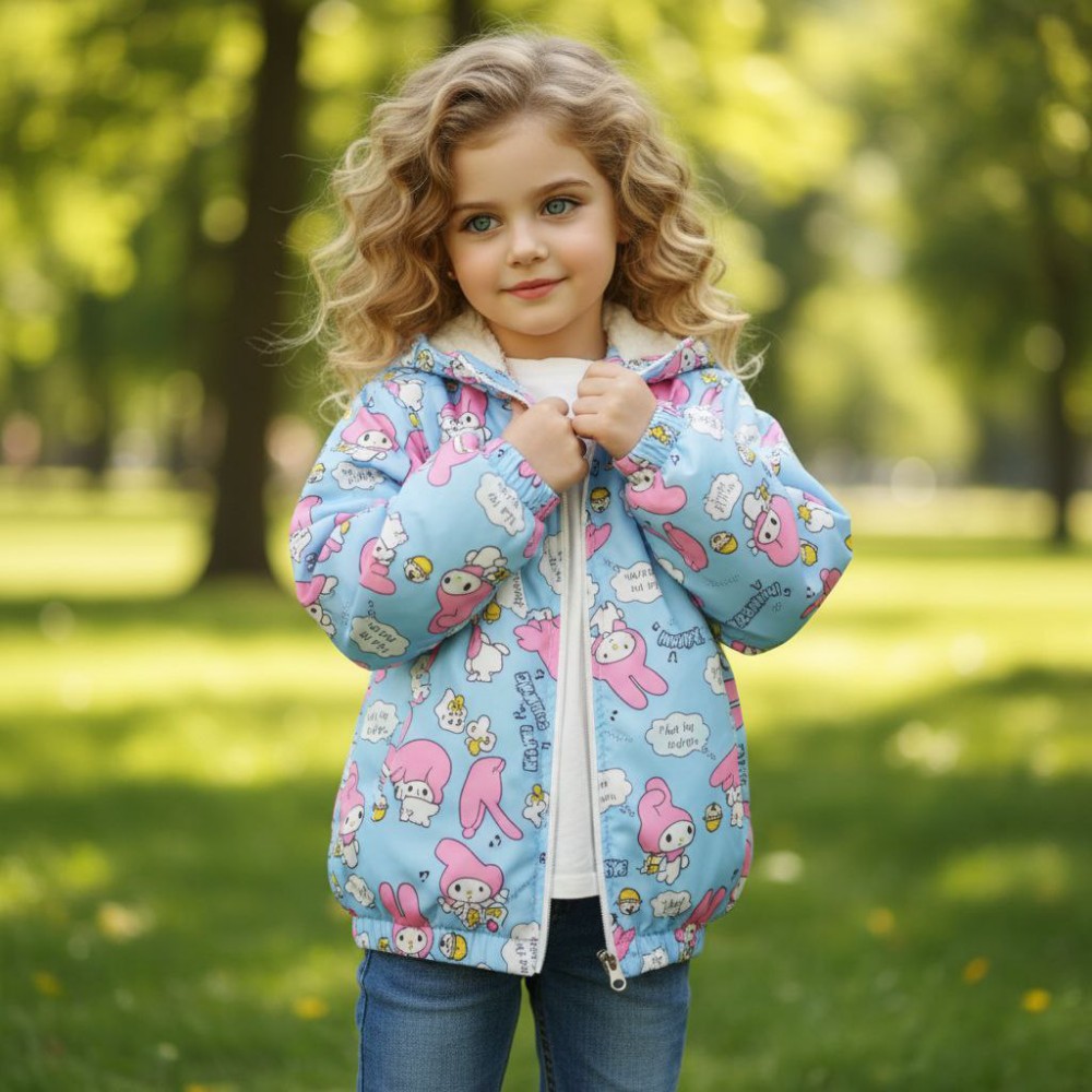 کاپشن اسپرت دخترانه آستر تدی کد 137147 - خرید کاپشن و هودی پسرانه عمده