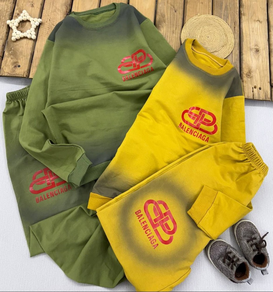 ست بلوز شلوار پسرانه بالنسیاگا کد 138262 - خرید ست بلوز شلوار پسرانه عمده