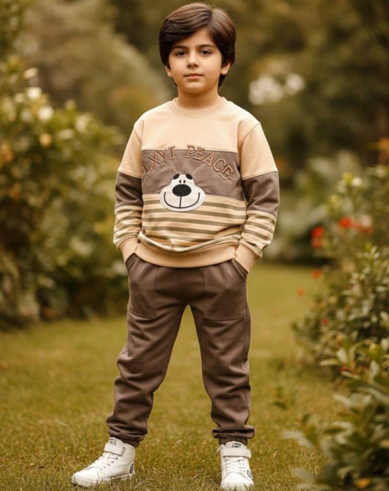 ست بلوز شلوار کتان دخترانه پسرانه کد 138287 - خرید ست بلوز شلوار پسرانه عمده