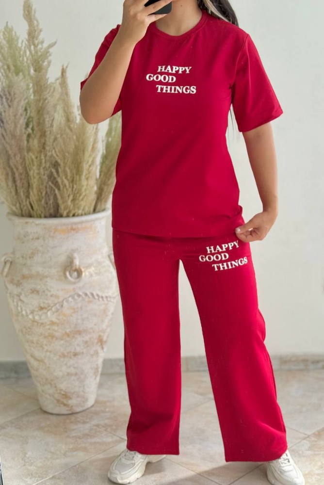 ست تیشرت و شلوار زنانه پنبه کد 135349 - خرید ست تیشرت شلوار زنانه عمده