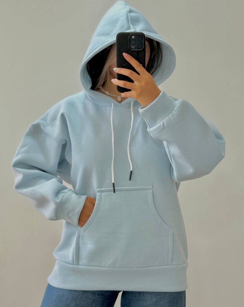 هودی لش زنانه بیسیک فری سایز ۳۸ تا ۴۸ کد 136112 - خرید کاپشن و هودی زنانه عمده