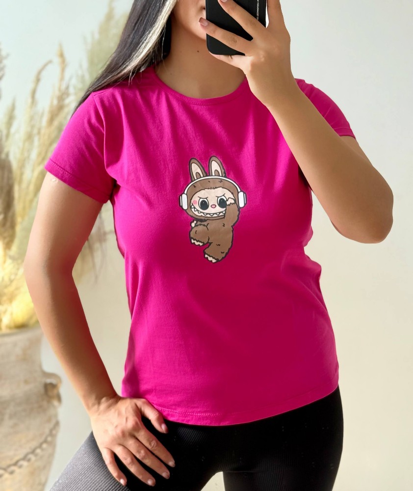 تیشرت زنانه پنبه فری سایز ۳۸ تا ۴۴ کد 136121 - خرید تاپ و تیشرت زنانه عمده