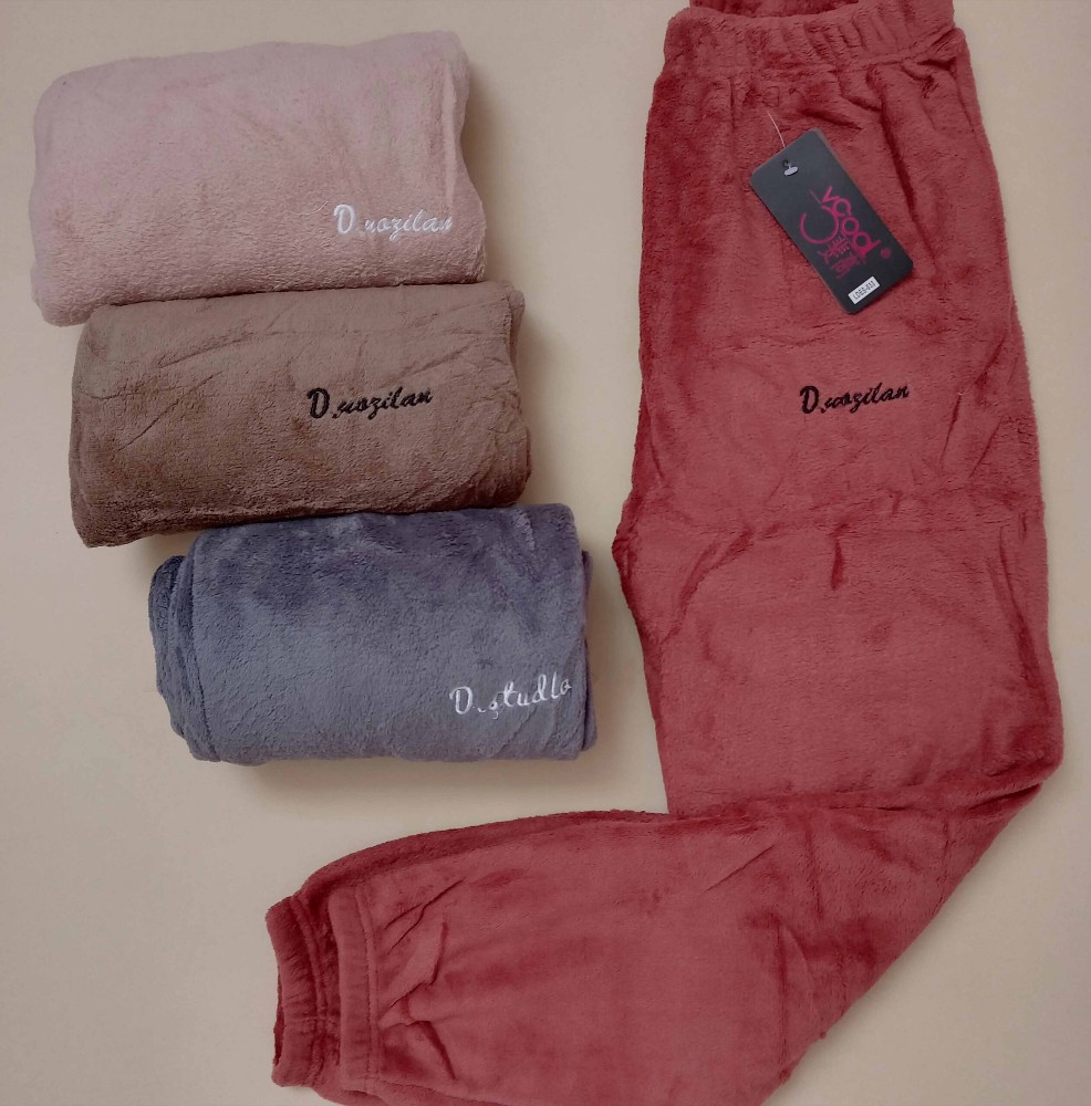 شلوار زنانه مخمل تدی خارجی کد 138148 - خرید شلوار و ساپورت زنانه عمده