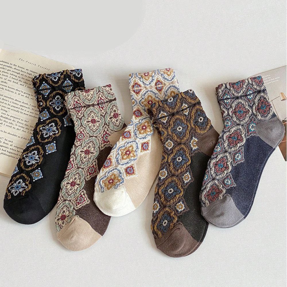 جوراب زنانه نیم ساق طرح برجسته خارجی کد 137353 - خرید جوراب زنانه عمده