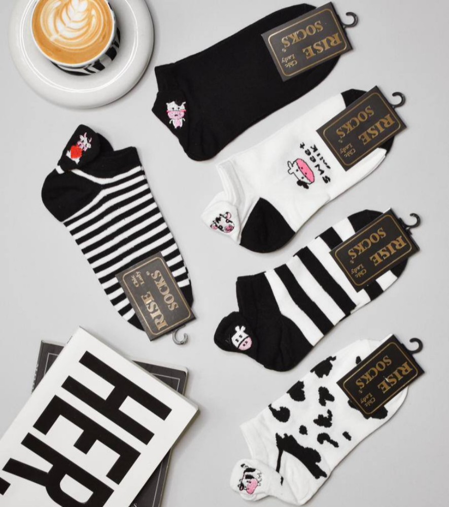 جوراب زنانه سه پاشنه گلدوزی خارجی کد 137357 - خرید جوراب زنانه عمده