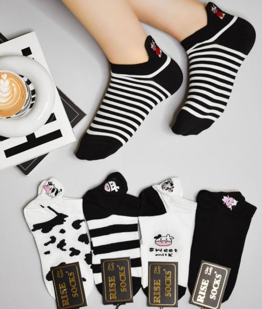 جوراب زنانه سه پاشنه گلدوزی خارجی کد 137361 - خرید جوراب زنانه عمده