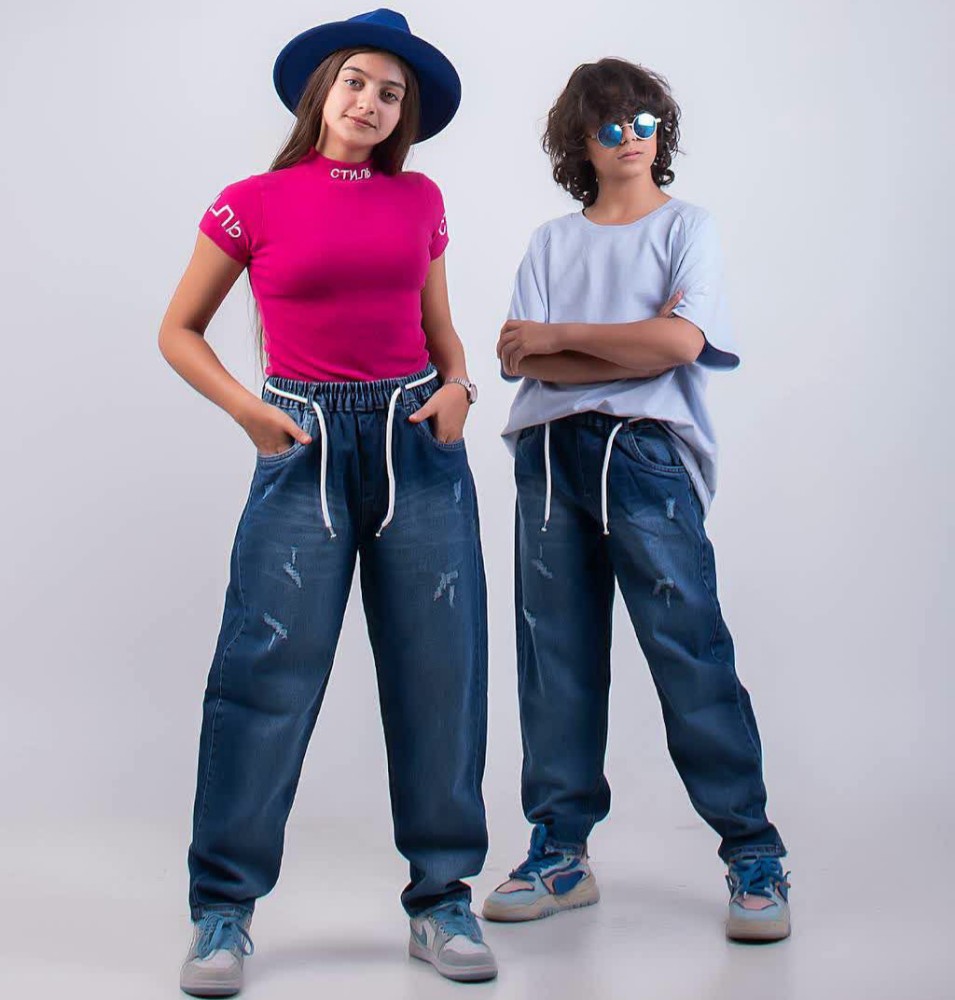 شلوار لی مام اسپرت پسرانه دخترانه لوکاس کد 135666 - خرید شلوار دخترانه عمده