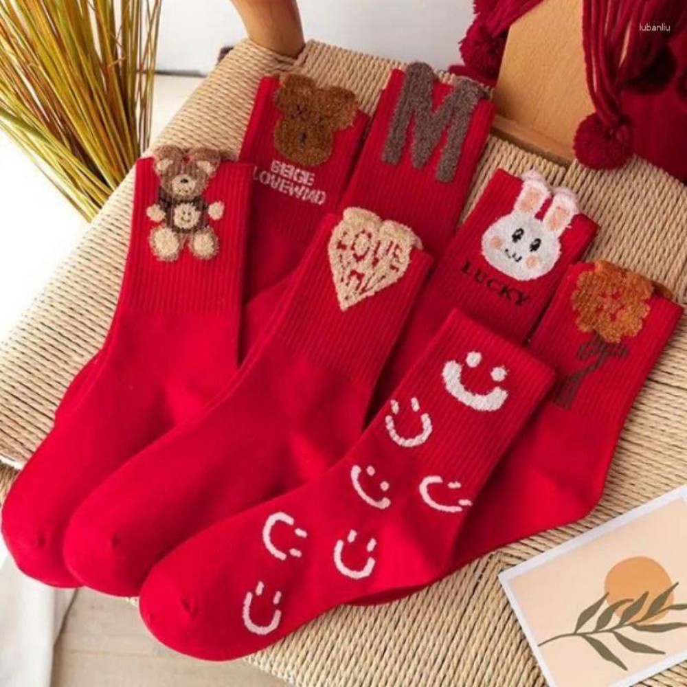 جوراب زنانه ساقدار قرمز بوکله خارجی کد 138790 - خرید جوراب زنانه عمده