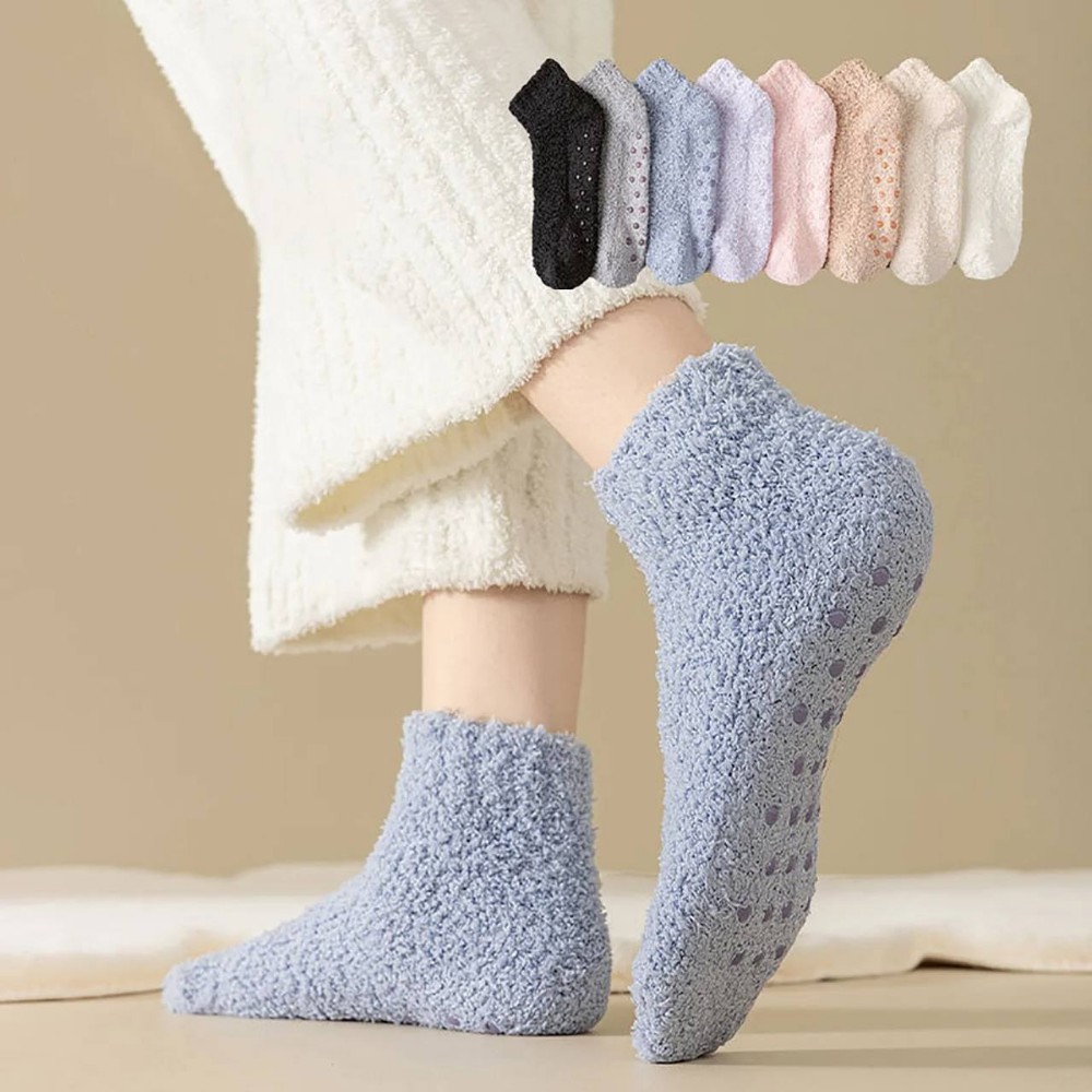 جوراب زنانه نیم ساق بوکله کف استپ پاستیلی خارجی کد 138794 - خرید جوراب زنانه عمده